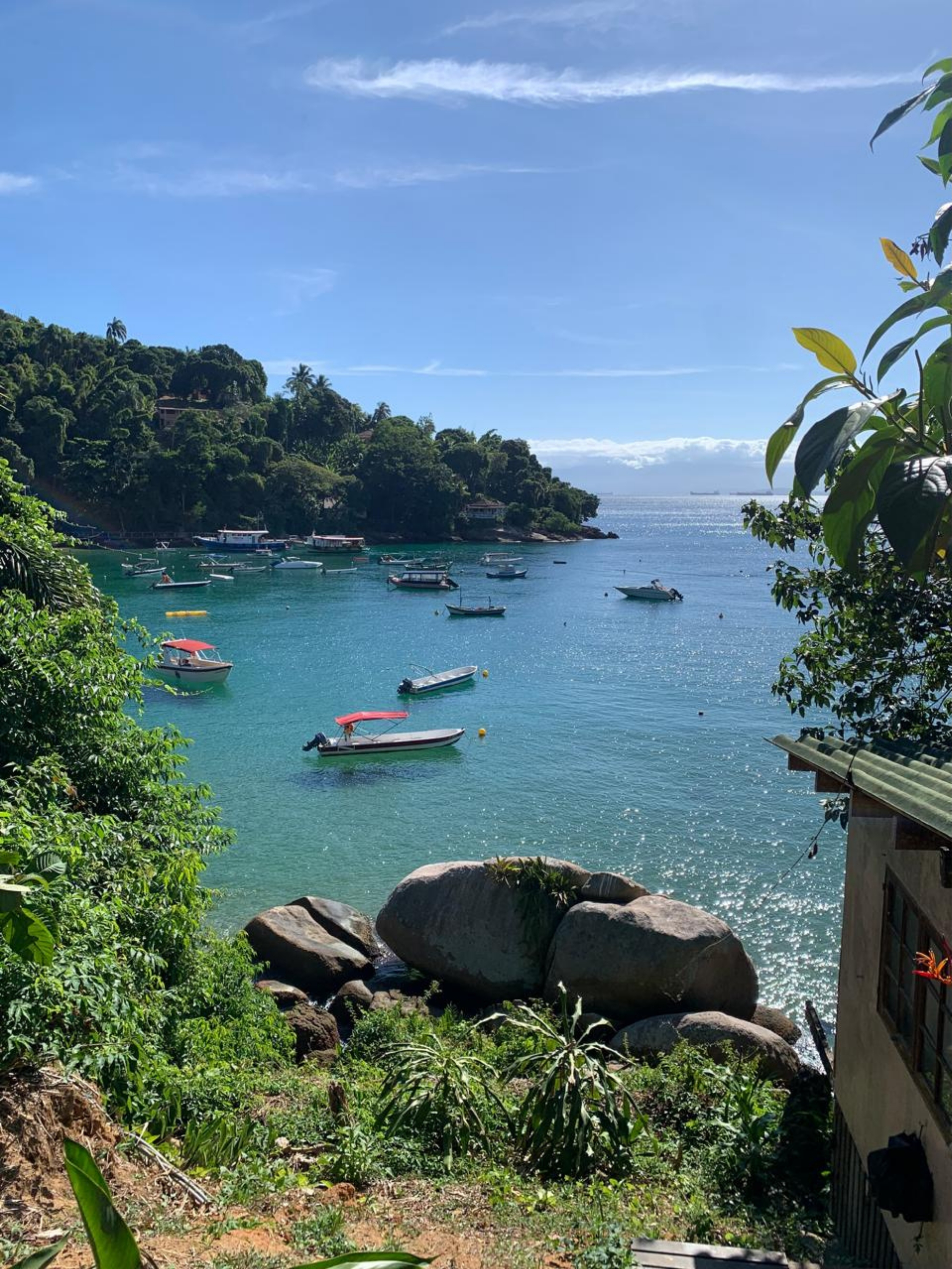 Vista de Praia Vermelha desde el trekking